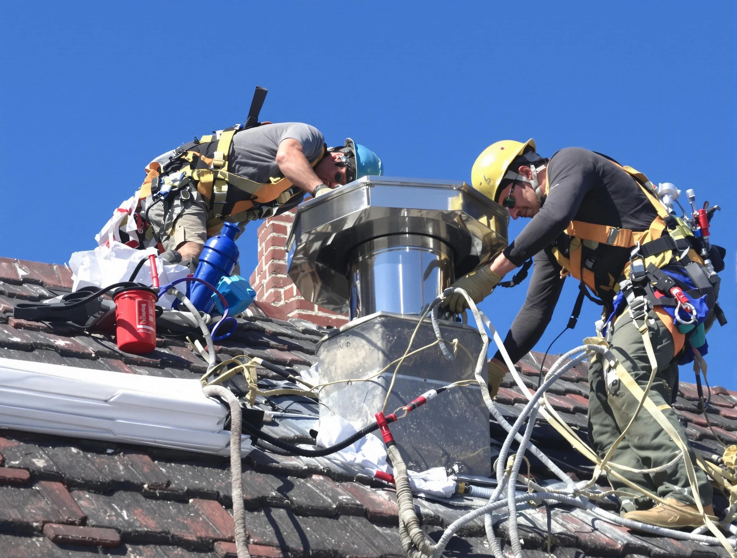 Protective chimney cap installed by El Cerro Mission Chimney Sweep in El Cerro Mission, NM
