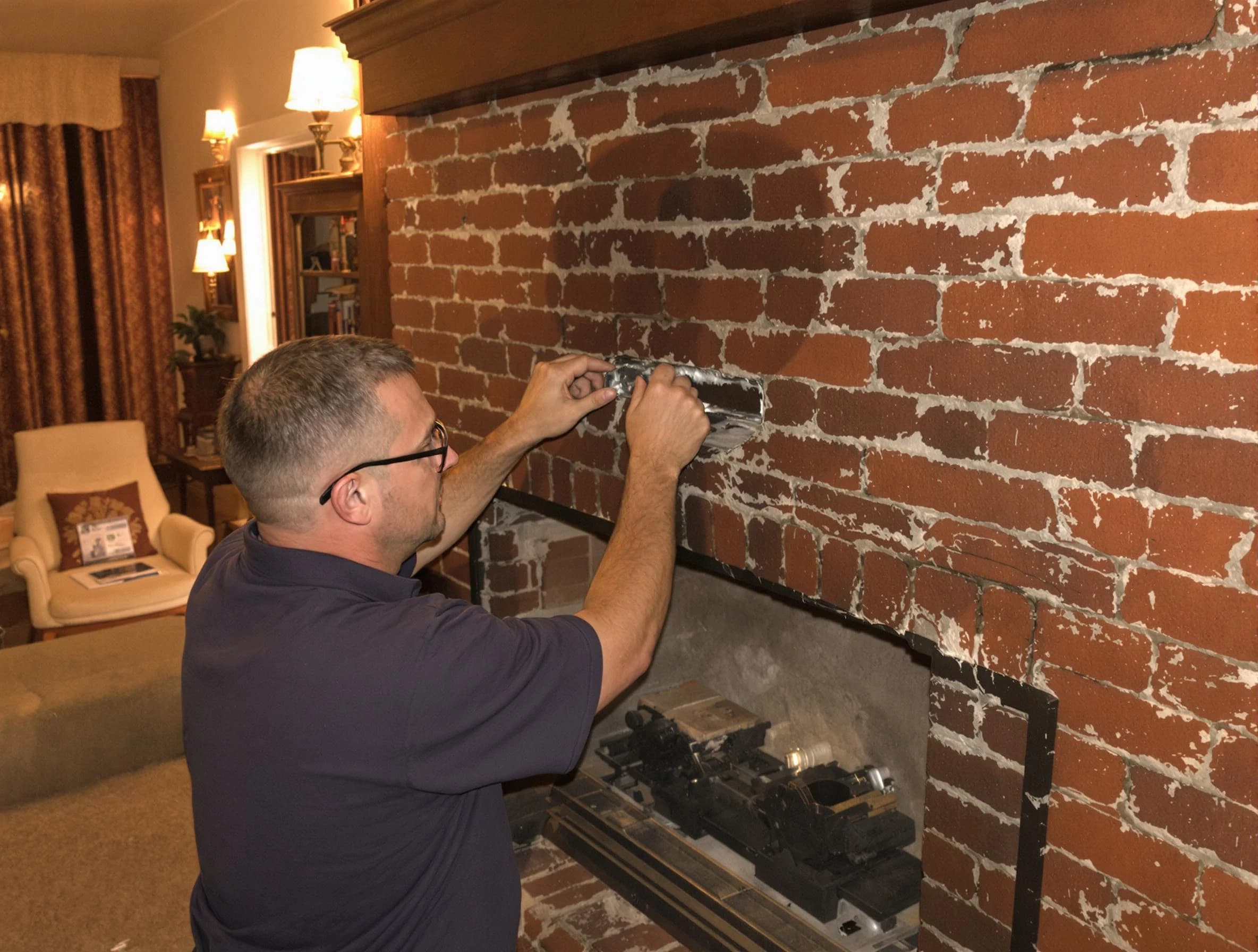El Cerro Mission Chimney Sweep expert fixing a fireplace in El Cerro Mission, NM