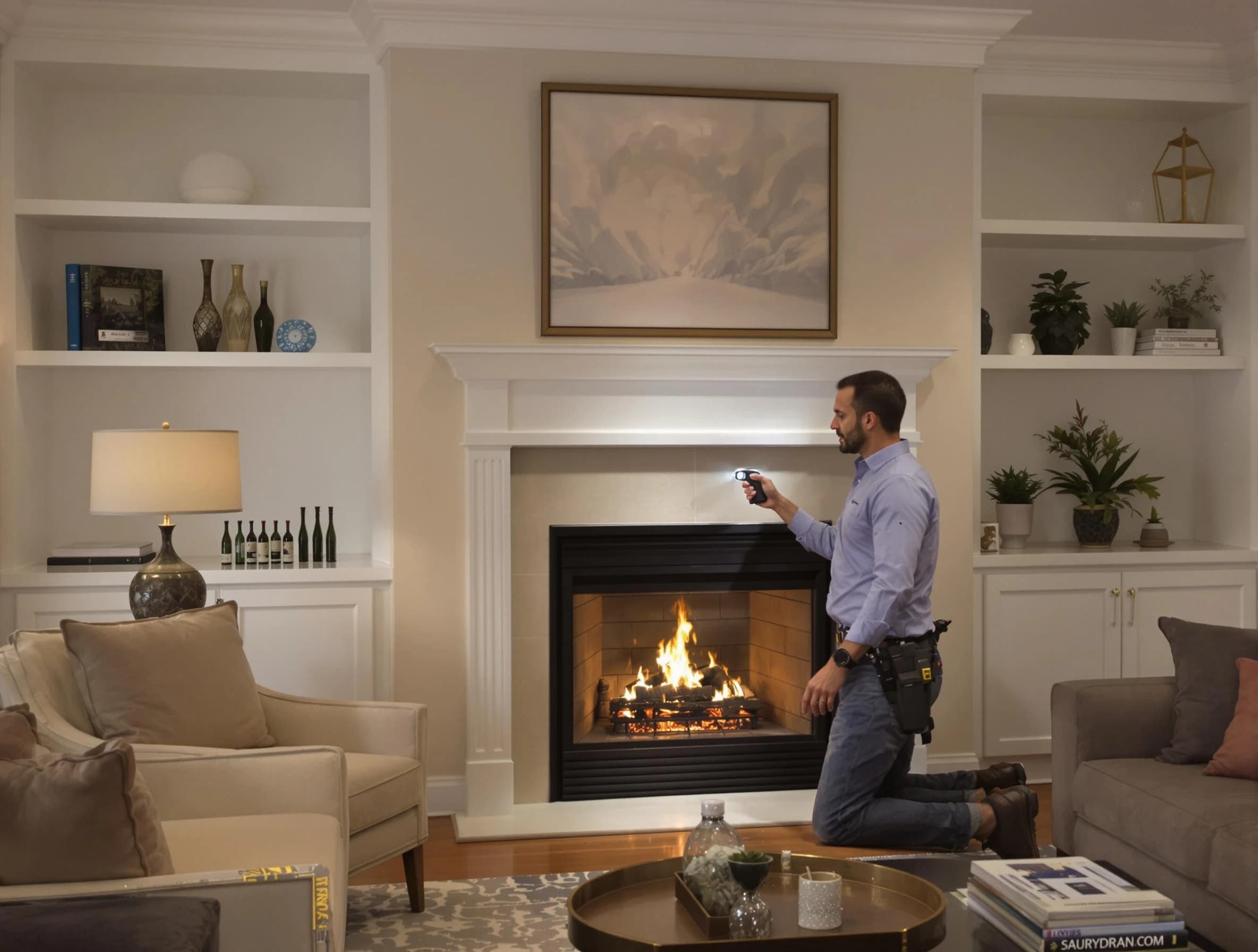 El Cerro Mission Chimney Sweep conducting a fireplace safety inspection in El Cerro Mission, NM